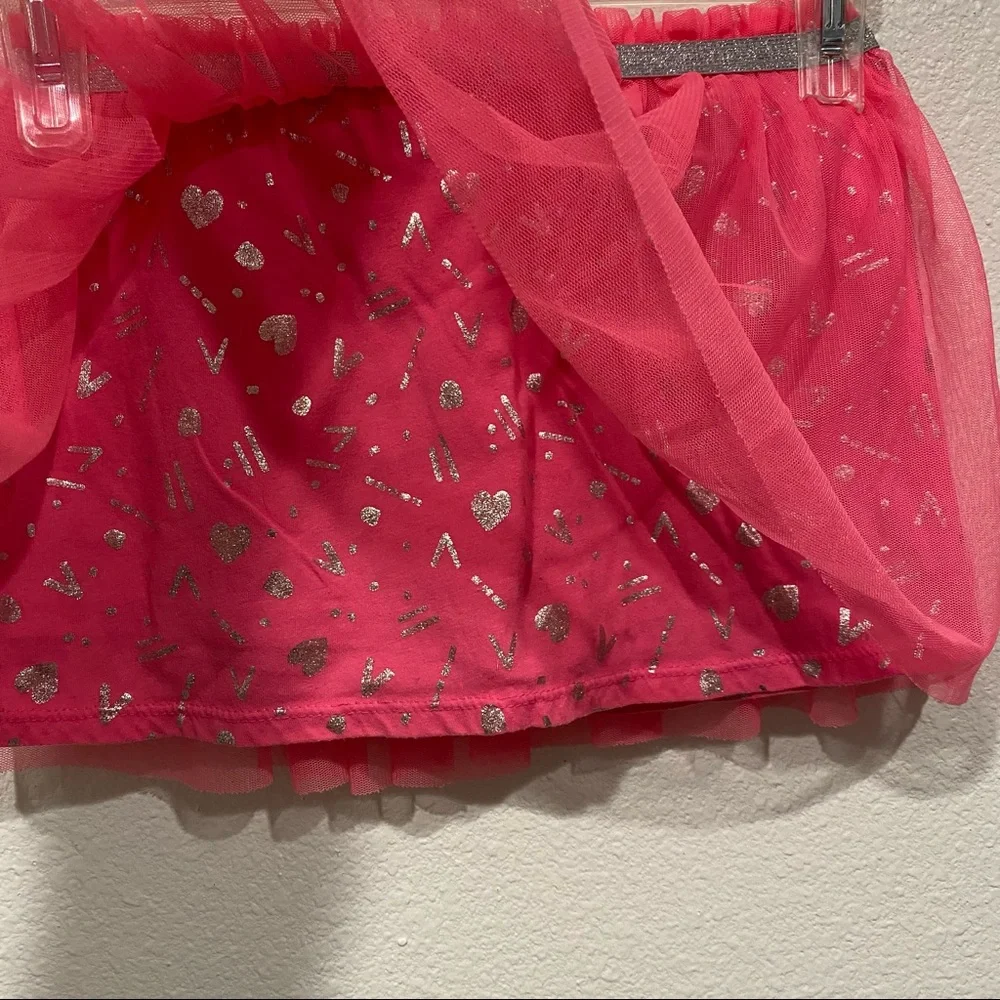 NWOT Kids Garanimals Girls Pink Glitter Mesh Skort Skirt Shorts Size 7
